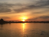 Mooie zonsondergang op Don Det