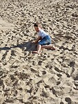 Oliver op het strand