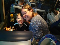 In de bus
