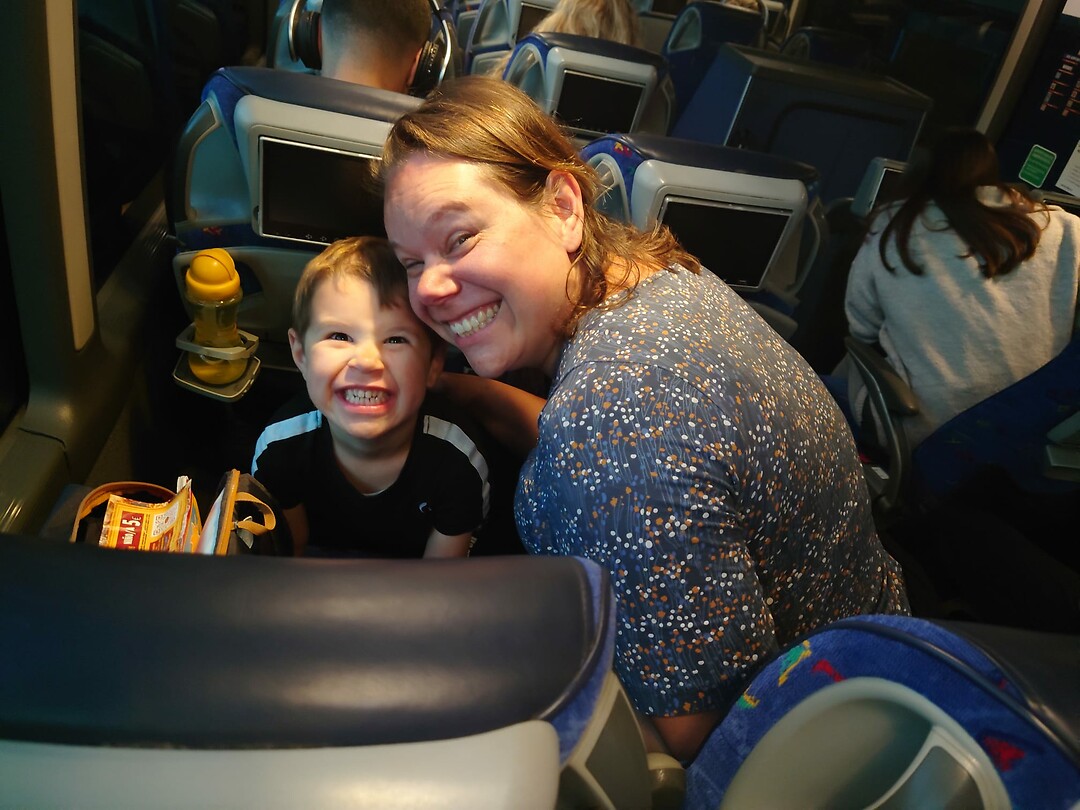 In de bus