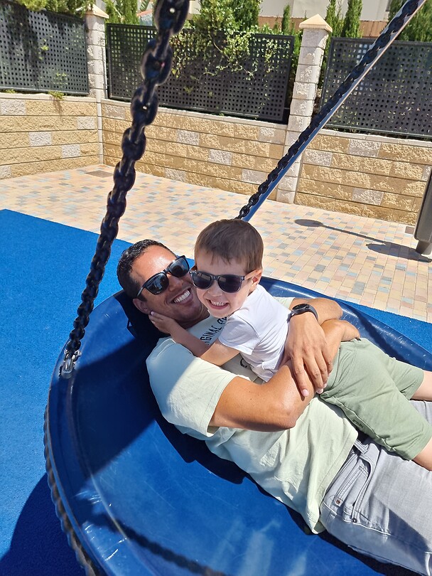 Schommel met papa