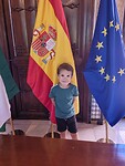 Oliver met de vlag