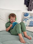 Oliver op z'n tablet