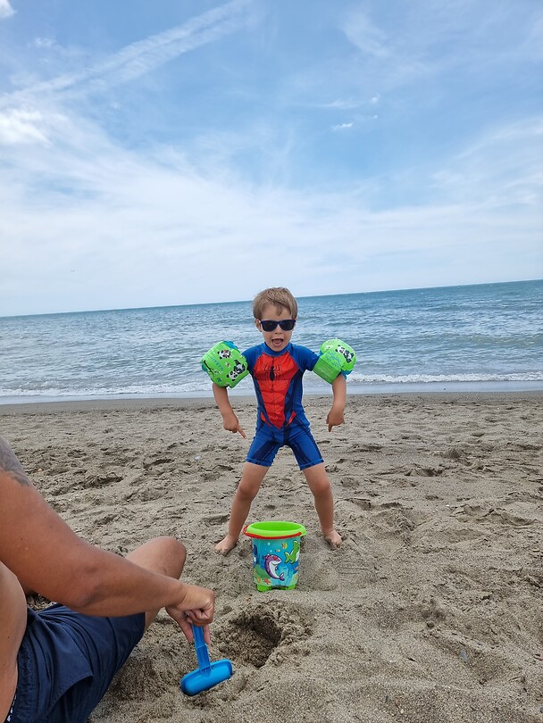 Superman op het strand
