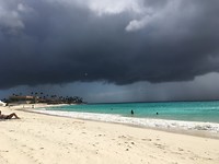 Een regenbui op komst