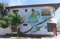 muurschildering in San Nicolaas