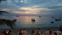 Dinner with a sunset @ koh tao beach