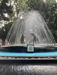 Fontijn in het centrum van Coyoacan