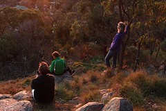 naar de zonsondergang over Melbourne kijken