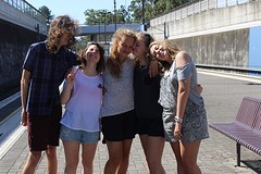Friends at the station