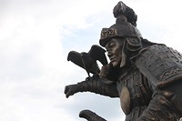 Mongol rider met arend