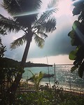 Uitzicht vanuit de suite op Barefoot Manta Island