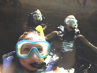 Snorkelen in poco azul met Valerie(m’n reismaatje) en Monica (kamergenootje uit sao paolo)