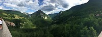 Zicht vanaf de Tara bridge, Montenegro