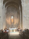 Gregoriaanse kerkdienst in Leyre