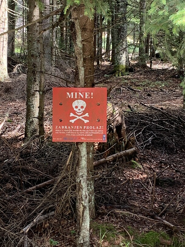 13/8 waarschuwing voor mijnenveld