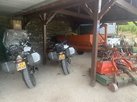 30/8 parkeren tussen de trekkers op het Weingut