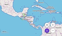 Overzicht kaart midden Amerika