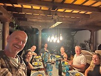 Eten bij Giamba en Vale met Alvaro Luca en Theresa