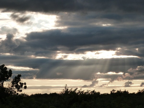 lucht onderweg van Segou naar bamako