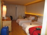 Onze hotelkamer