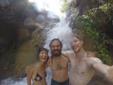 Waterfall with Gokce and Edwin