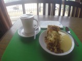 Dutch apple pie with hot custard and cappuccino:)