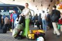 stil leven op busstation