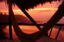 De zon valt over Parque Nacional Tayrona