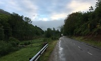 Regen langs de weg