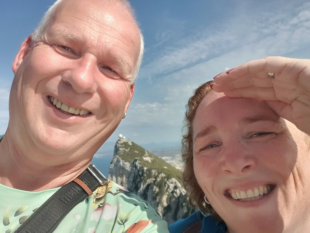 Selfie op de rots