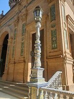 Mooie lantaarns aan het Plaza de España