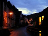 student village by night