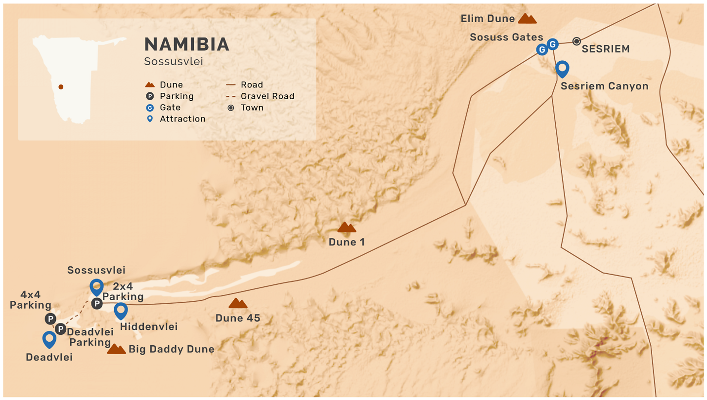 Map Sossusvlei