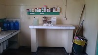 De werkbank in de apotheek