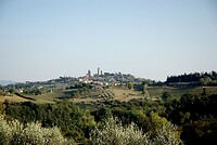 zicht op San Gigmignano