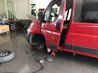 Panne : remschoenen versleten