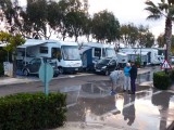 Regen op de camping
