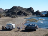 Aguilhas kamperen in een prachtige baai