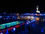 schip bij avond