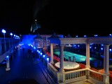 schip bij avond