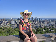 bij uitzicht op Mont Royal