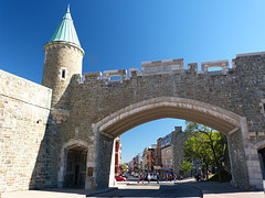 Quebec binnenstad stadsmuur (de enige in de Amerika's)