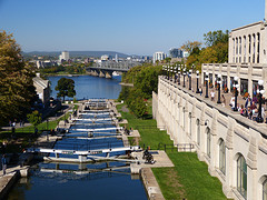 sluis in Rideauxkanaal Ottawa