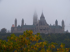 Mistige natte dag in Ottawa