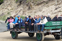 op de tractor