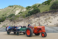 op de tractor