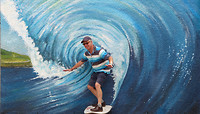 Raglan Ad bij surfschildering