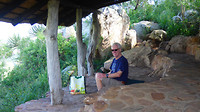 koffie in de hide met fantastisch uitzicht