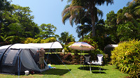 ons kamp in Ballito in de tropische tuin